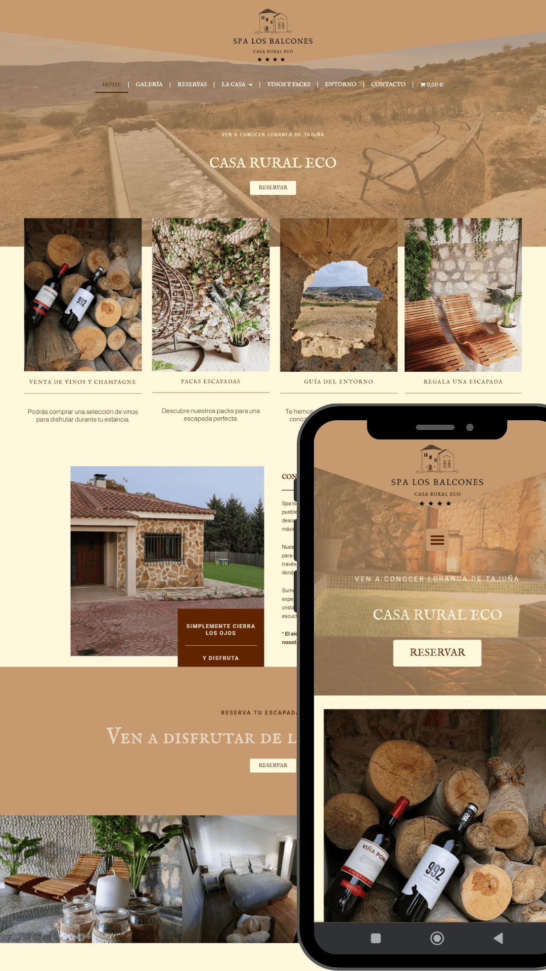 Proyecto de diseño y mantenimiento web para Spa Los Balcones